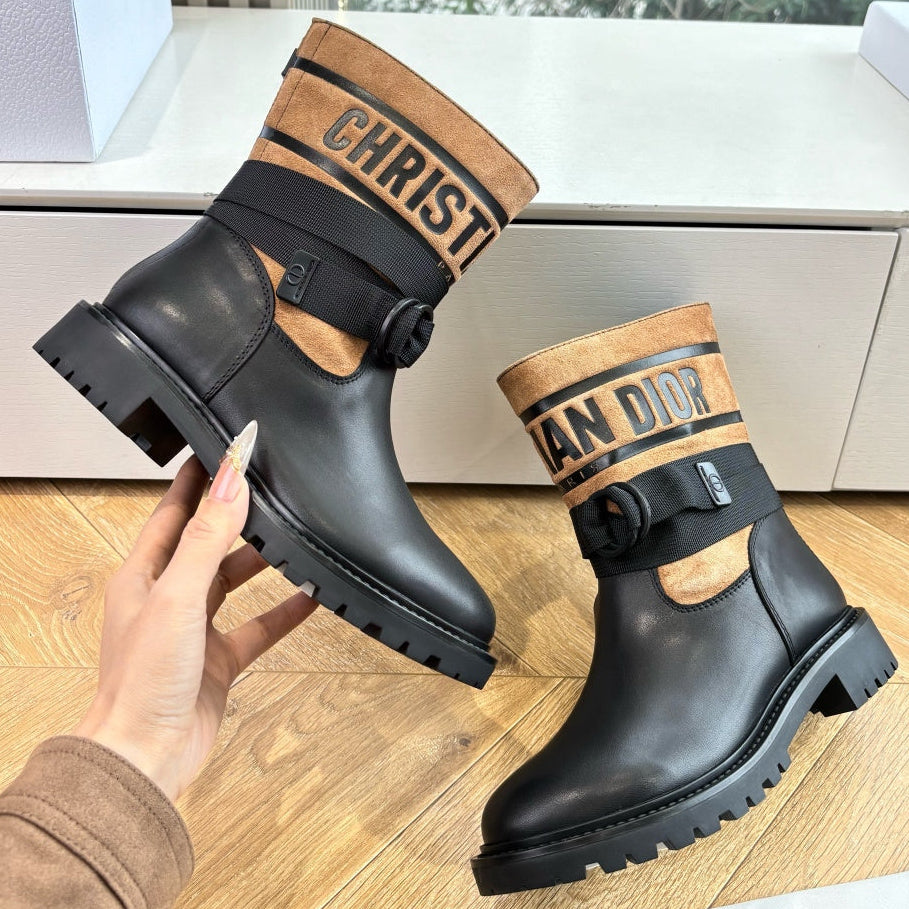 Dior 2026 D-Major Ankle Boots Cowhide Suede 128411
