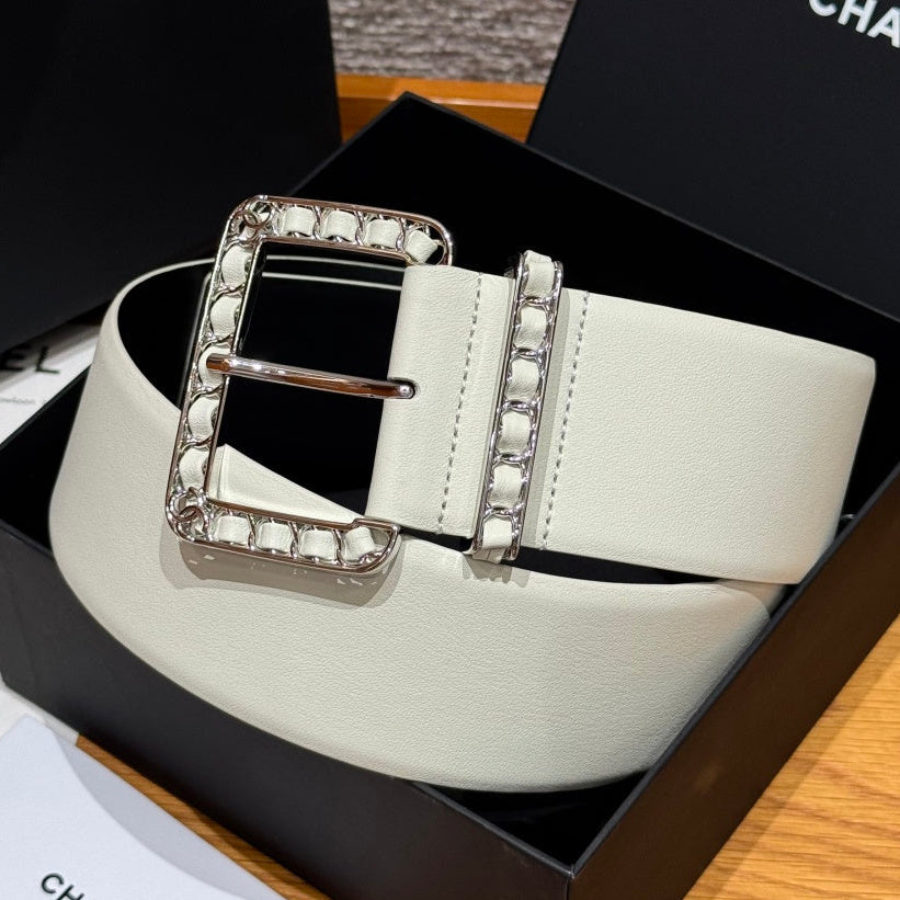 Chanel 2026 Wide Square Buckle Belt 55mm 207215