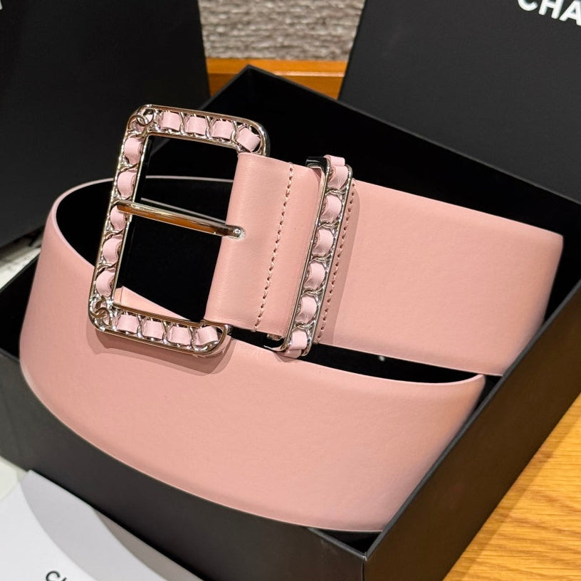 Chanel 2026 Wide Square Buckle Belt 55mm 207215