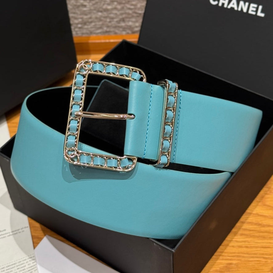 Chanel 2026 Wide Square Buckle Belt 55mm 207215
