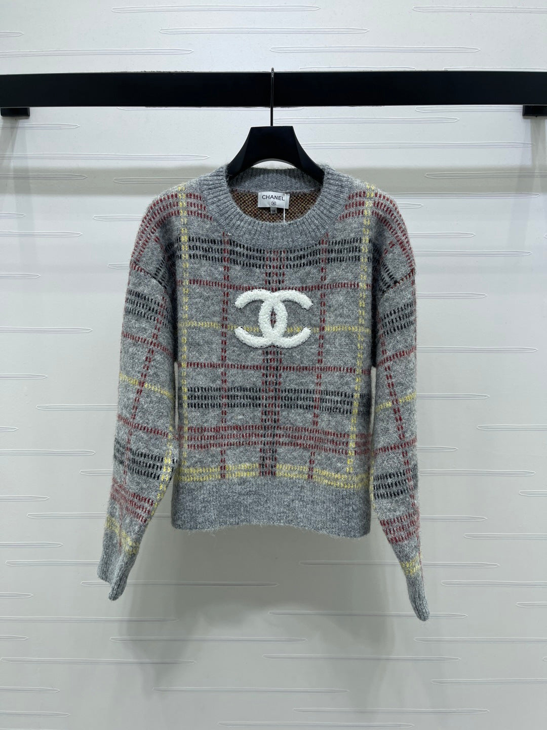 Chanel 2026 Plaid Pullover Long-sleeved Sweater Wool