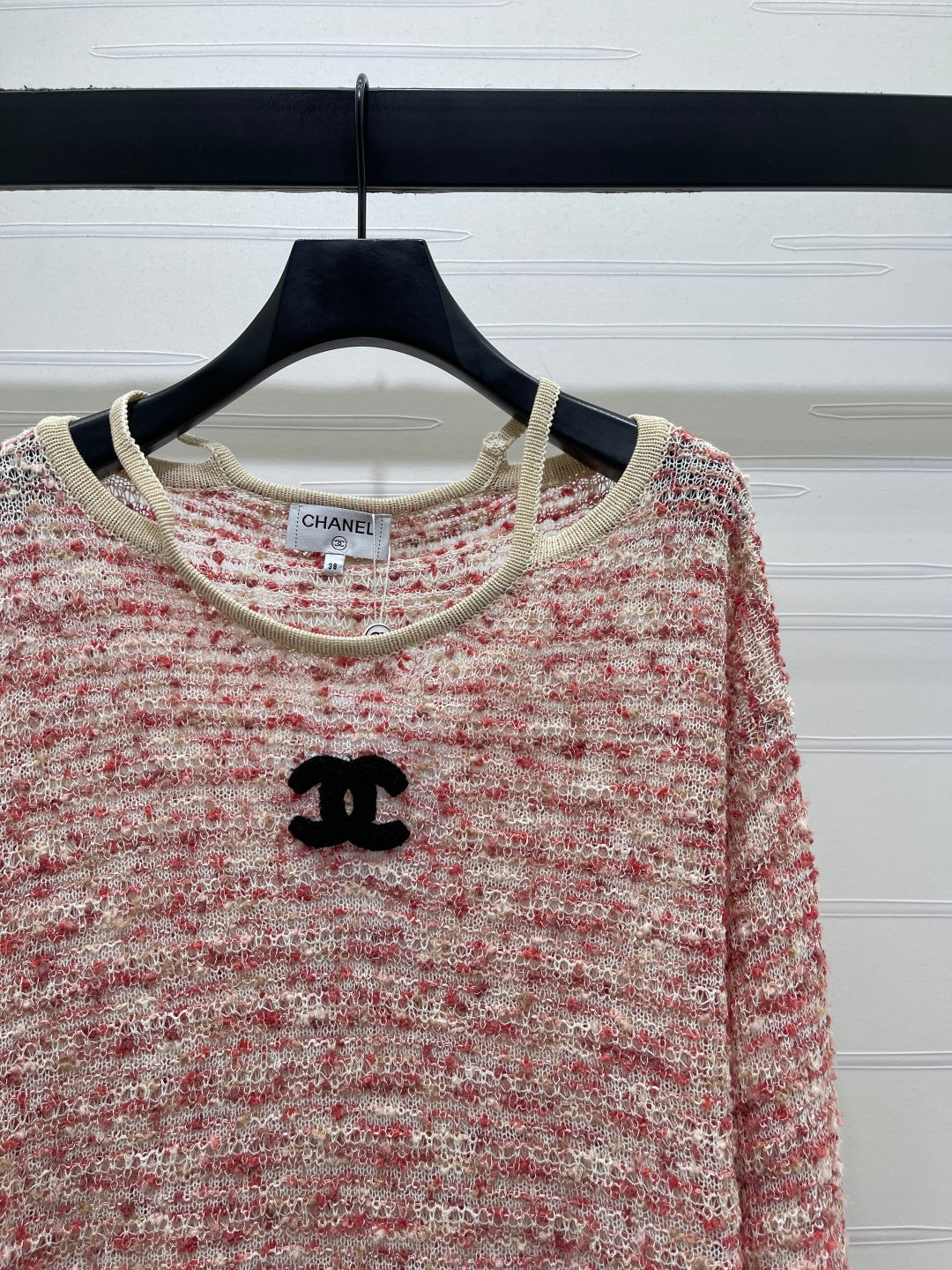 Chanel 2026  Off-the-shoulder Knit Long-sleeved Top Wool Cashmere