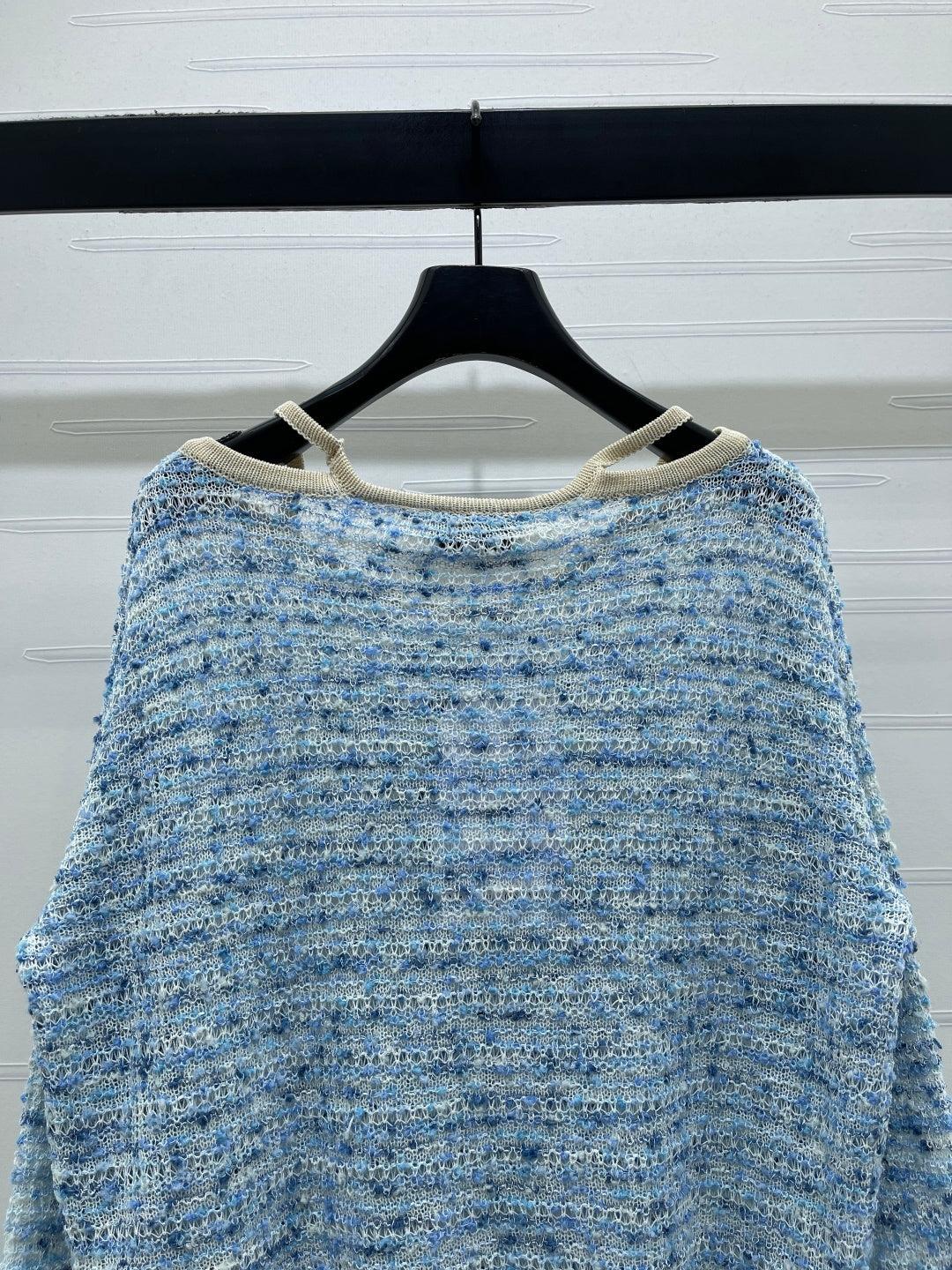 Chanel 2026  Off-the-shoulder Knit Long-sleeved Top Wool Cashmere