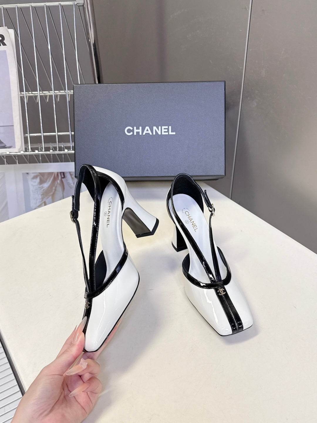 Channel 2026 Mary Jane Slingback 85mm Patent Calfskin 895338