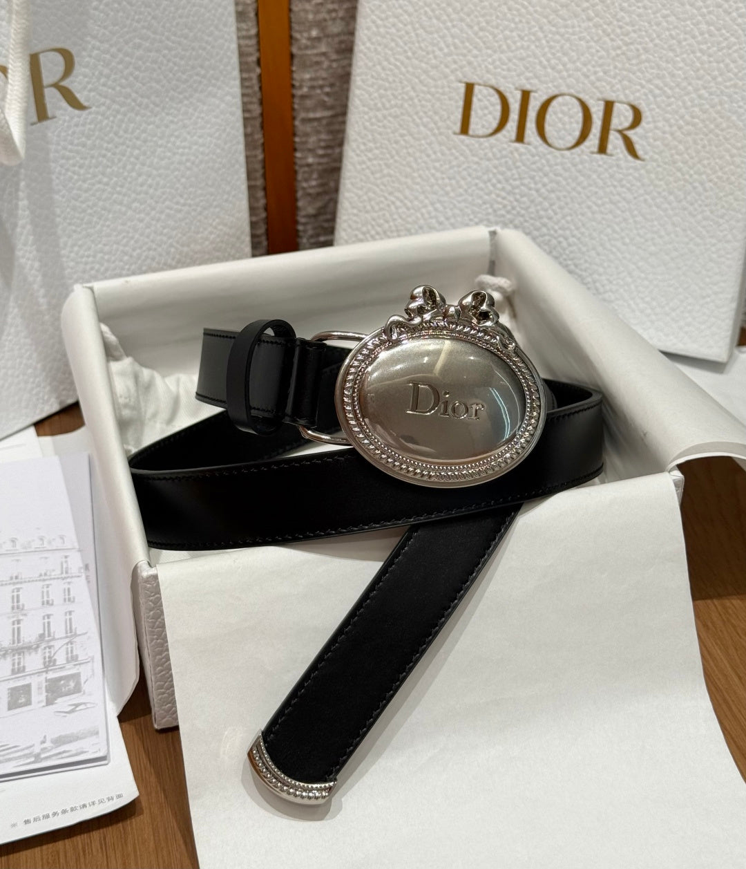Dior 2026 Médaillon 6cm Belt Buckle 2.5cm Width Smooth Calfskin
