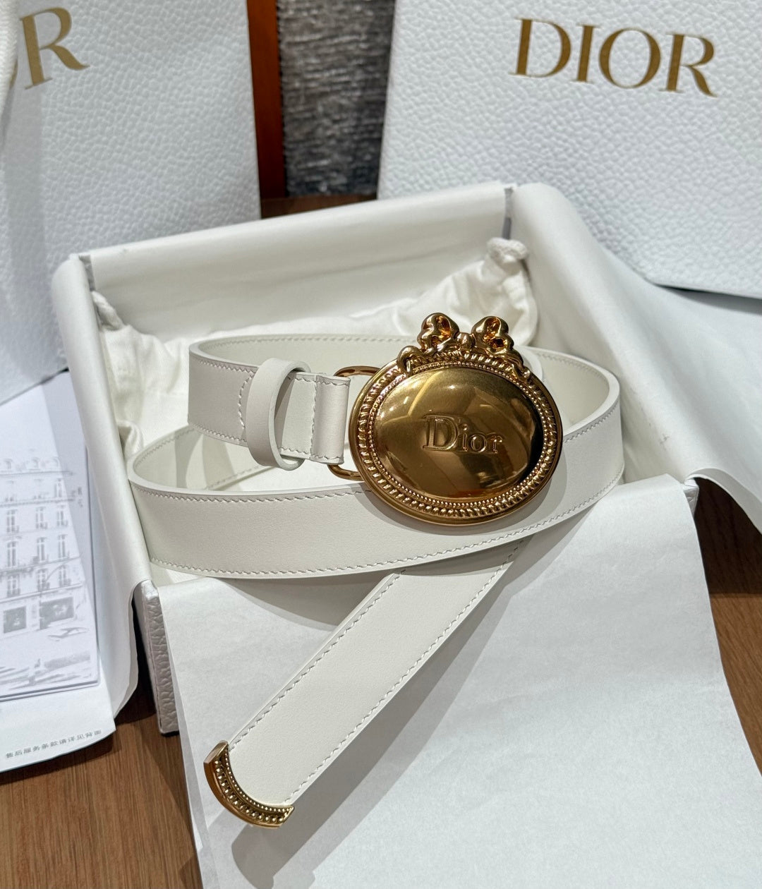 Dior 2026 Médaillon 6cm Belt Buckle 2.5cm Width Smooth Calfskin