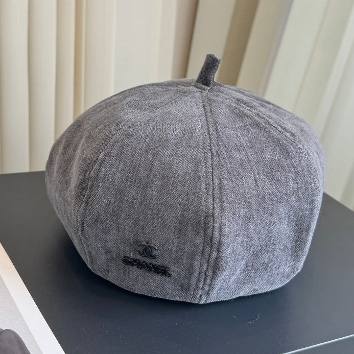 Chanel Corduroy Beret Hat 512572