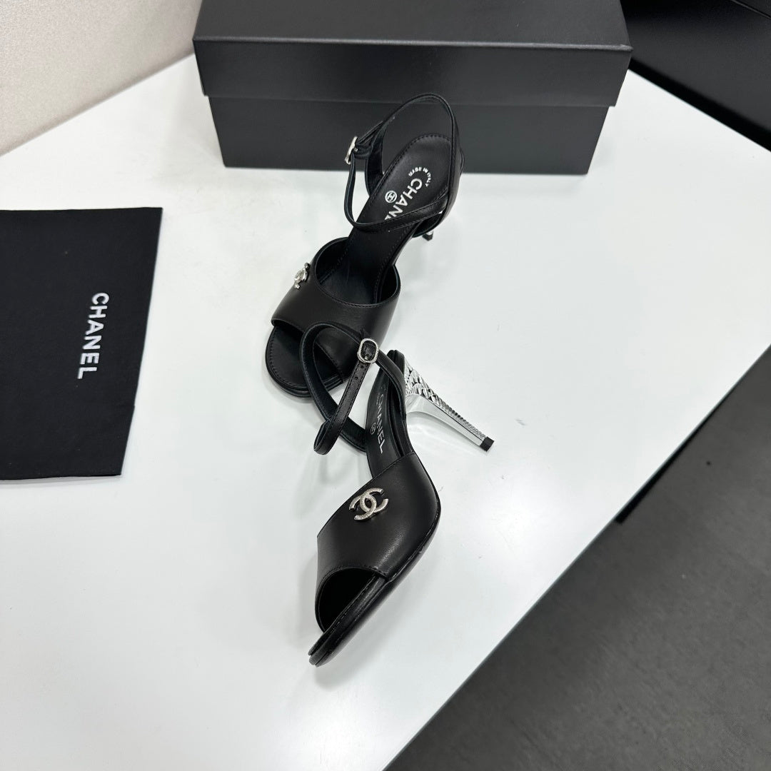 Chanel 2026 High-heeled Sandals 80mm Leather 944611