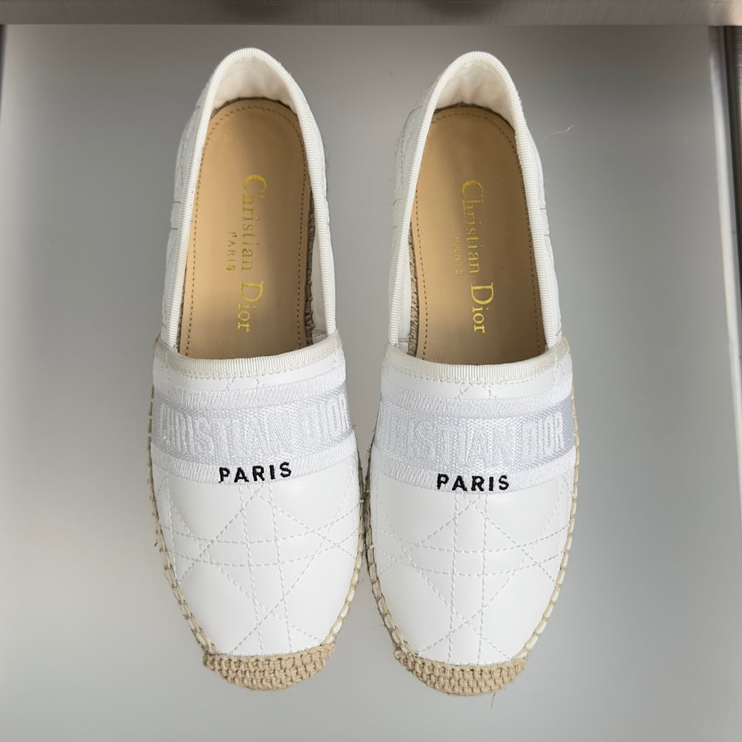 Dior 2026 Granville Espadrille Loafers Fabric Leather 972438