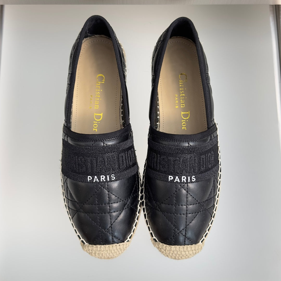Dior 2026 Granville Espadrille Loafers Fabric Leather 972438