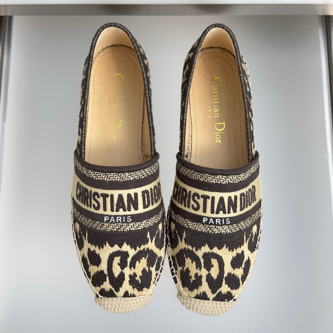 Dior 2026 Granville Espadrille Loafers Fabric Leather 972438