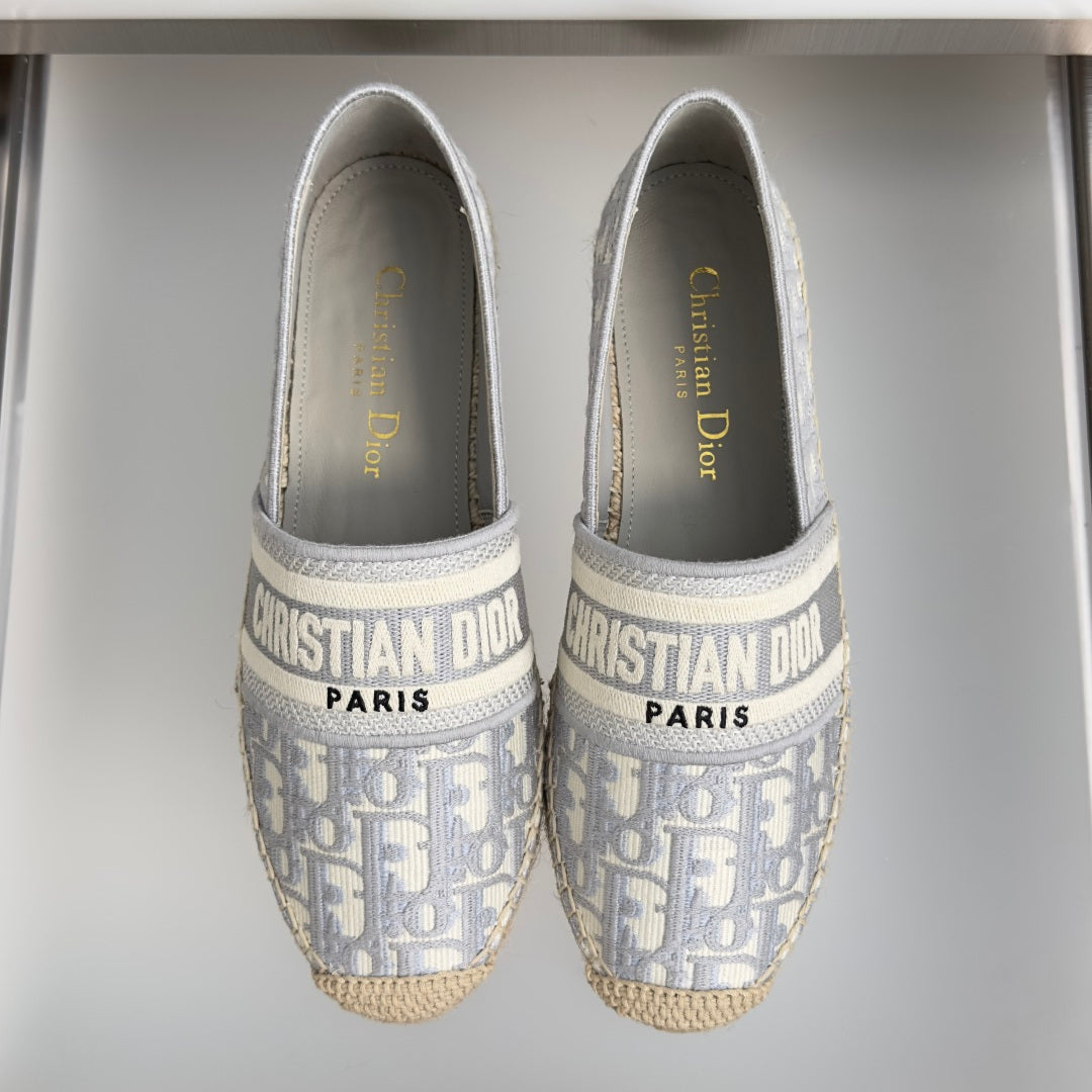 Dior 2026 Granville Espadrille Loafers Fabric Leather 972438