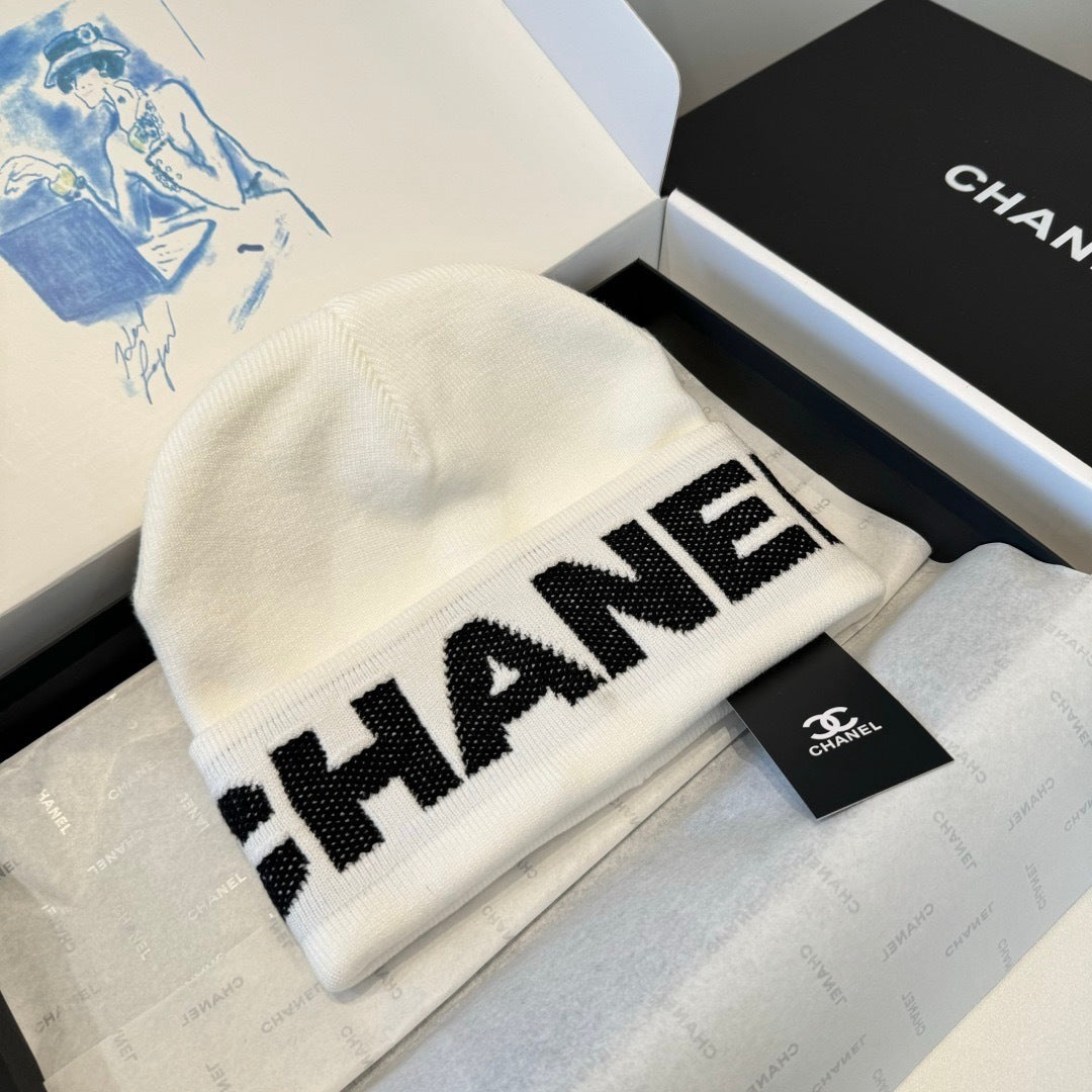 Chanel Wool Beanie With Logo 435289