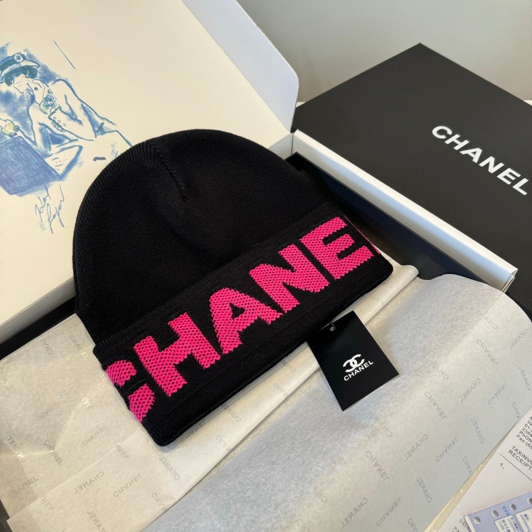 Chanel Wool Beanie With Logo 435289