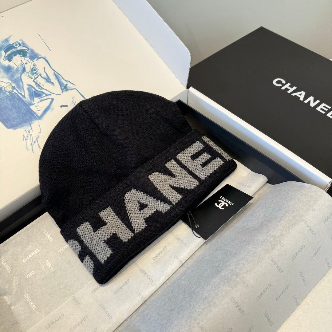 Chanel Wool Beanie With Logo 435289