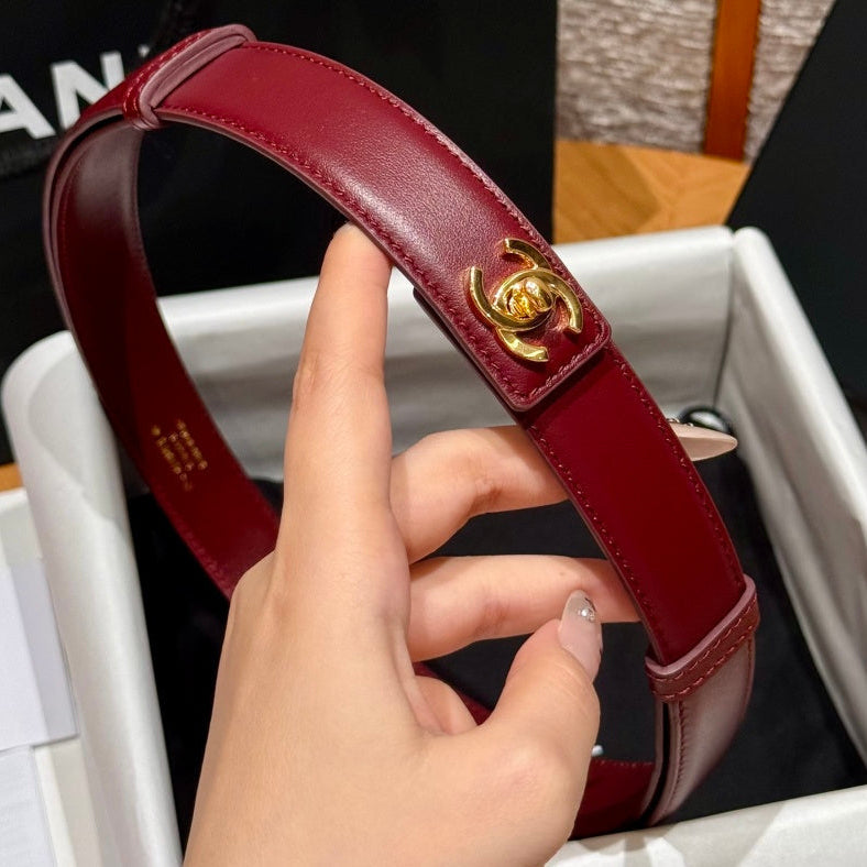 Chanel 2026 Double C Belt 25mm Leather 216979