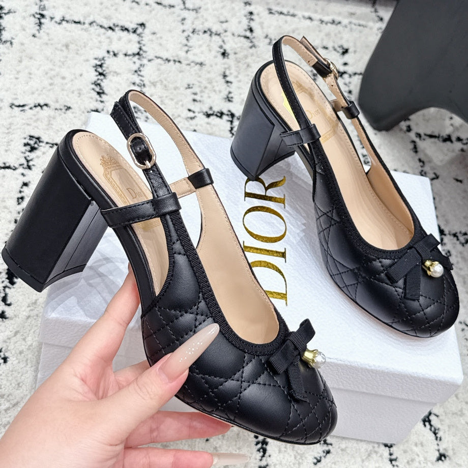 Dior 2026 Ballet Slingback 85mm Leather Canvas 139297
