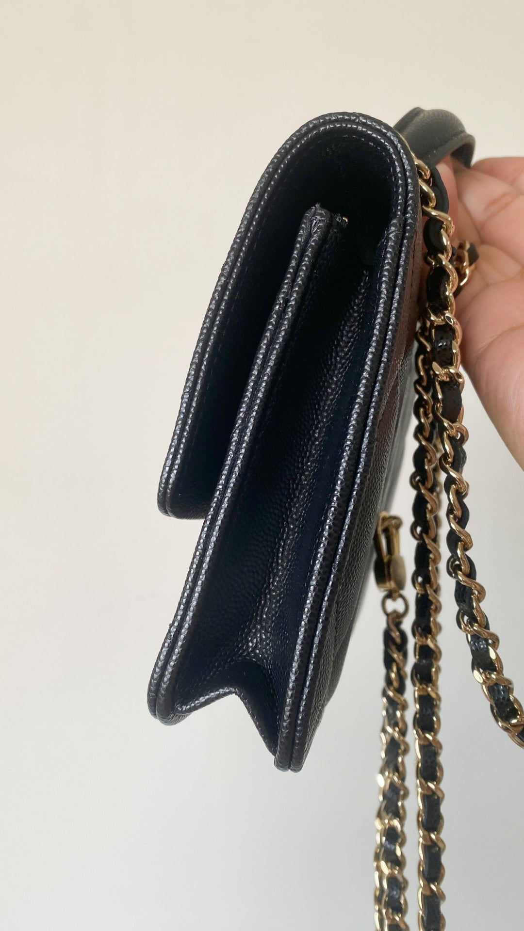 Chanel 25 Bag 18cm Black Lambskin