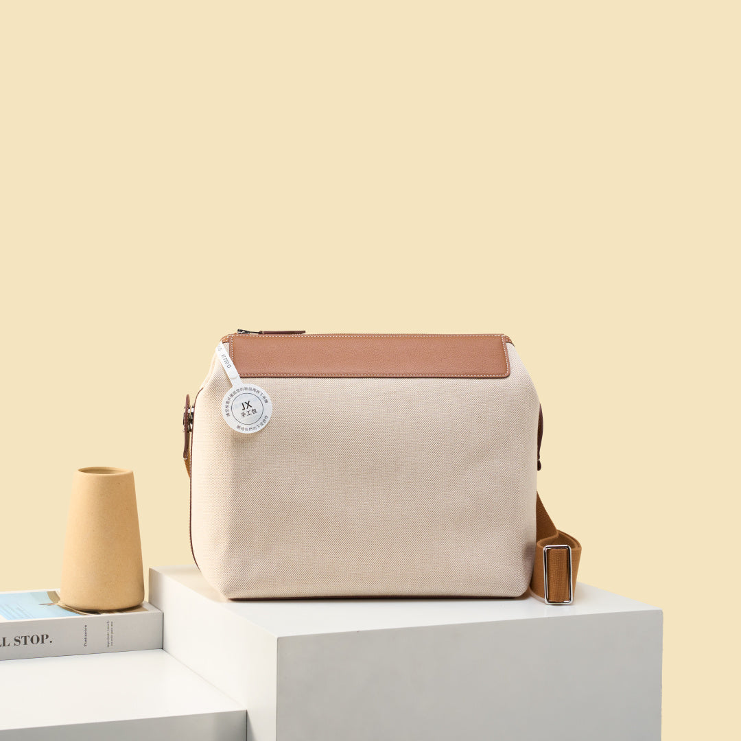 High-end Hermes 2026 R.M.S 12H Bag 30cm Canvas/Togo Leather