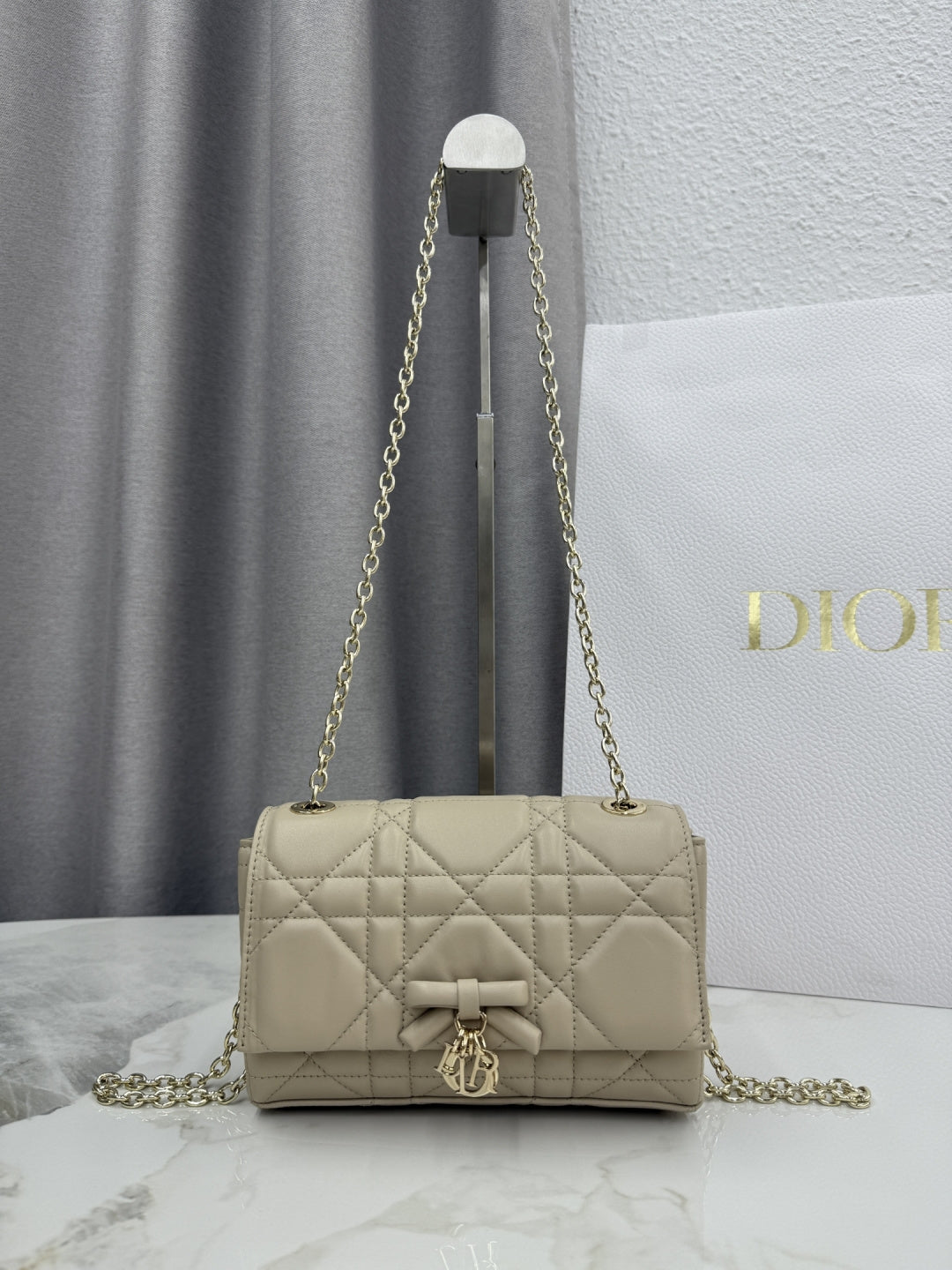 Dior 2026 Chain Bag 21cm Fabric Lambskin