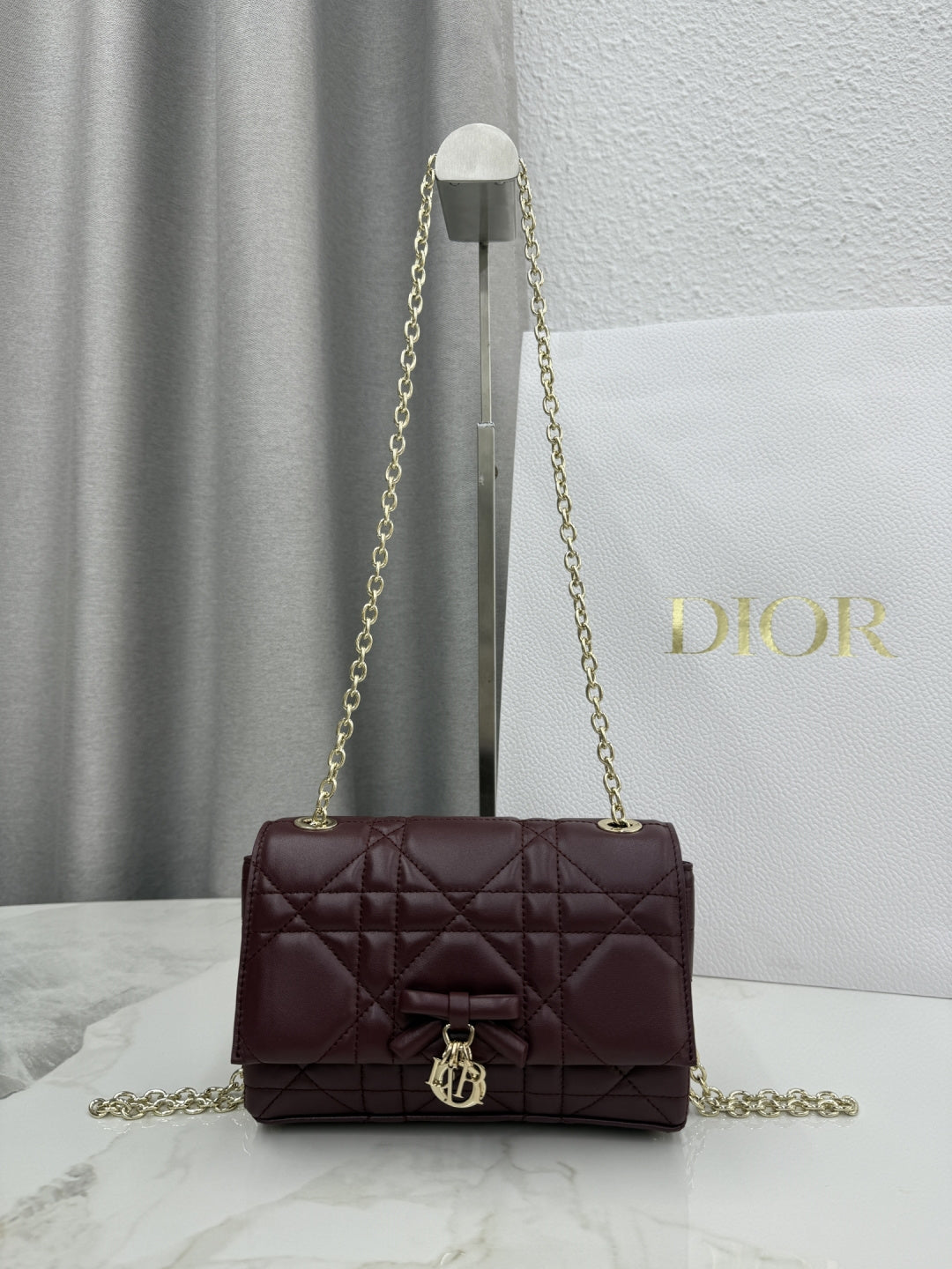 Dior 2026 Chain Bag 21cm Fabric Lambskin