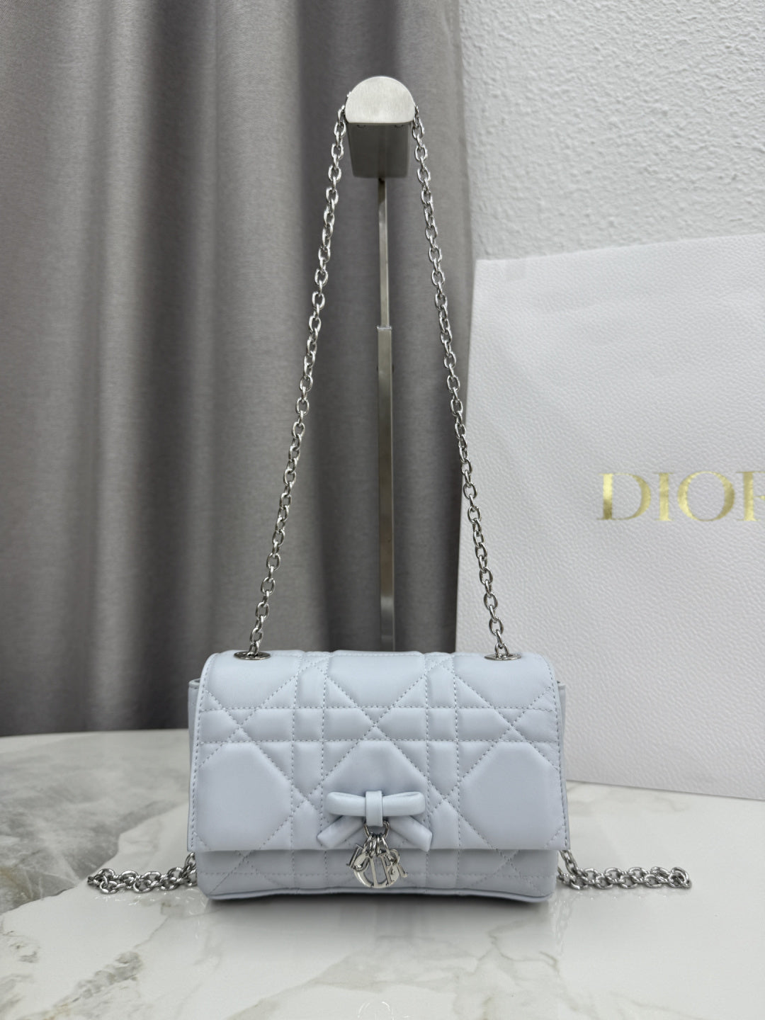 Dior 2026 Chain Bag 21cm Fabric Lambskin