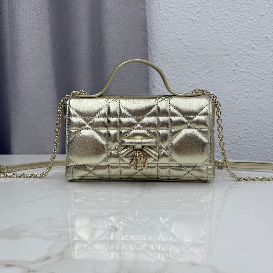 Dior 2026 My Tender Dior Top Handle Mini Chain Bag 21cm Lambskin