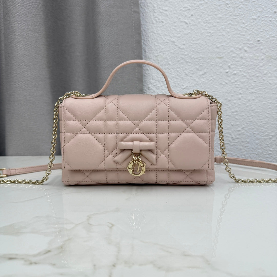 Dior 2026 My Tender Dior Top Handle Mini Chain Bag 21cm Lambskin