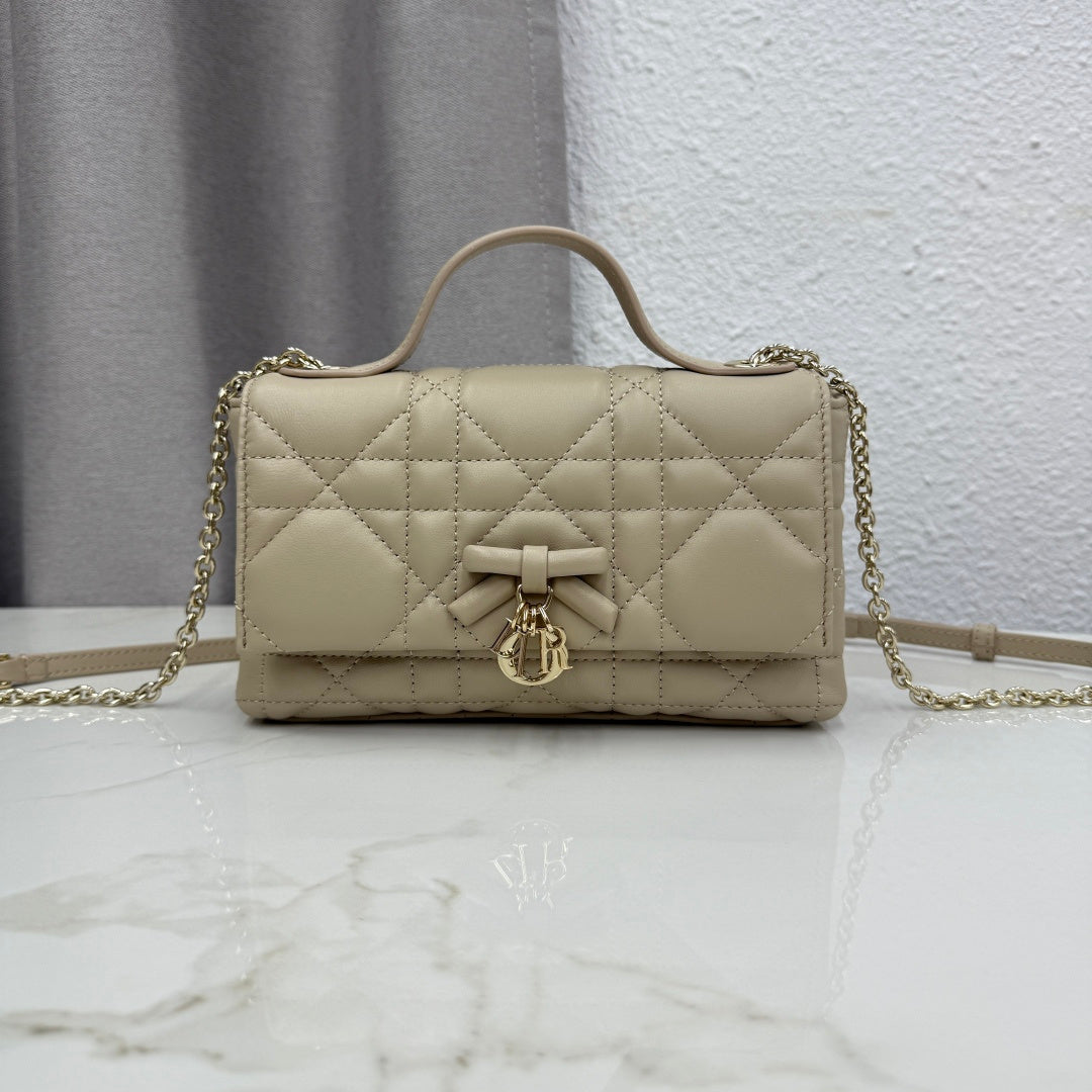 Dior 2026 My Tender Dior Top Handle Mini Chain Bag 21cm Lambskin