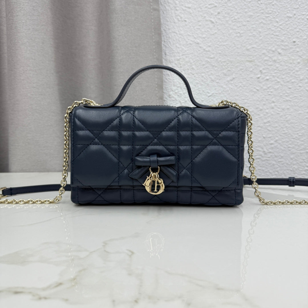 Dior 2026 My Tender Dior Top Handle Mini Chain Bag 21cm Lambskin