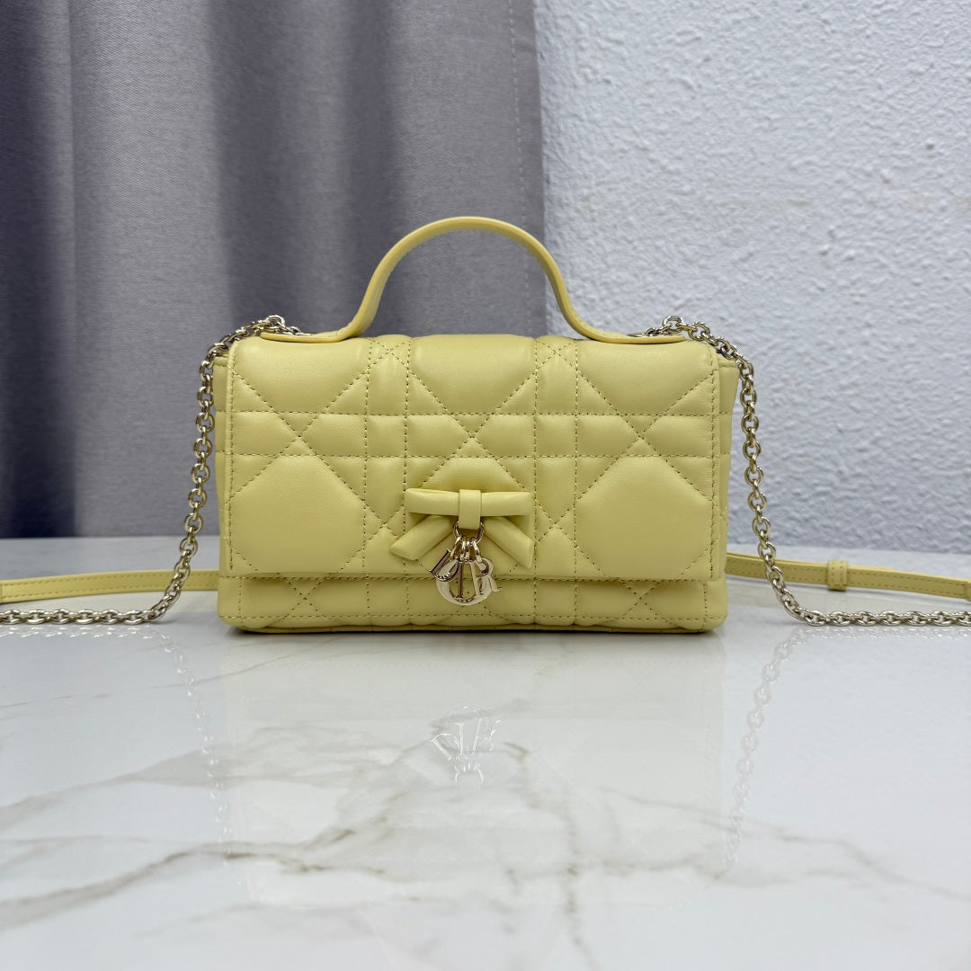 Dior 2026 My Tender Dior Top Handle Mini Chain Bag 21cm Lambskin