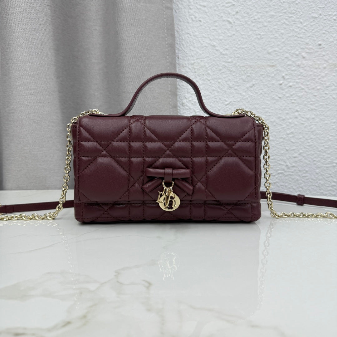 Dior 2026 My Tender Dior Top Handle Mini Chain Bag 21cm Lambskin