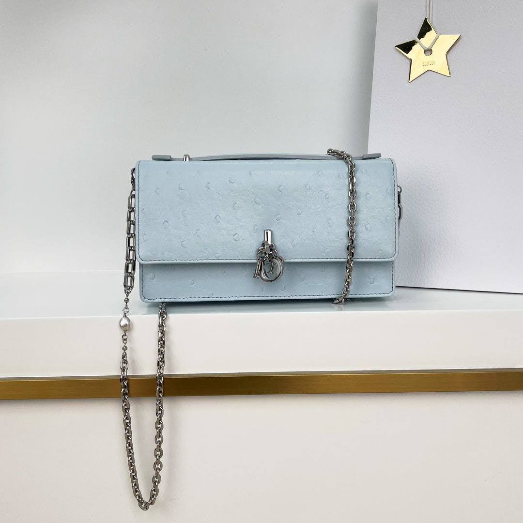 Dior 2026 Pearl Clutch Bag 21cm Leather