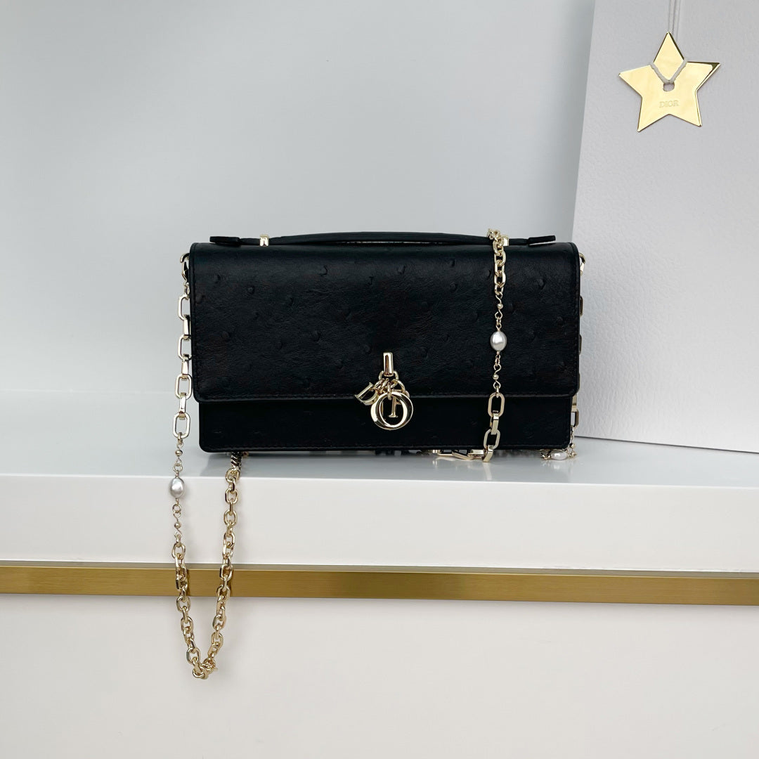 Dior 2026 Pearl Clutch Bag 21cm Leather