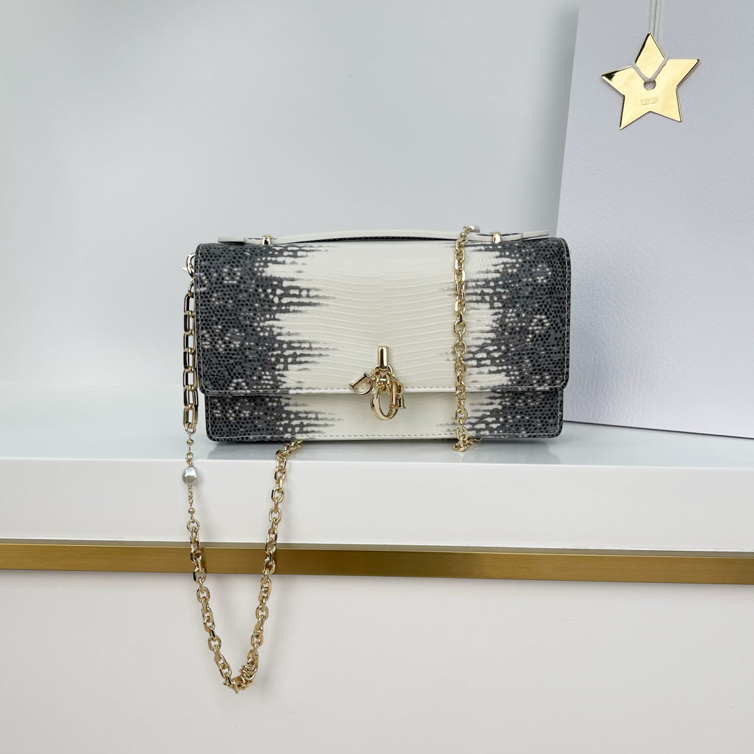 Dior 2026 Pearl Clutch Bag 21cm Leather
