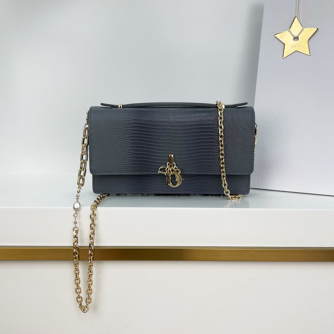 Dior 2026 Pearl Clutch Bag 21cm Leather