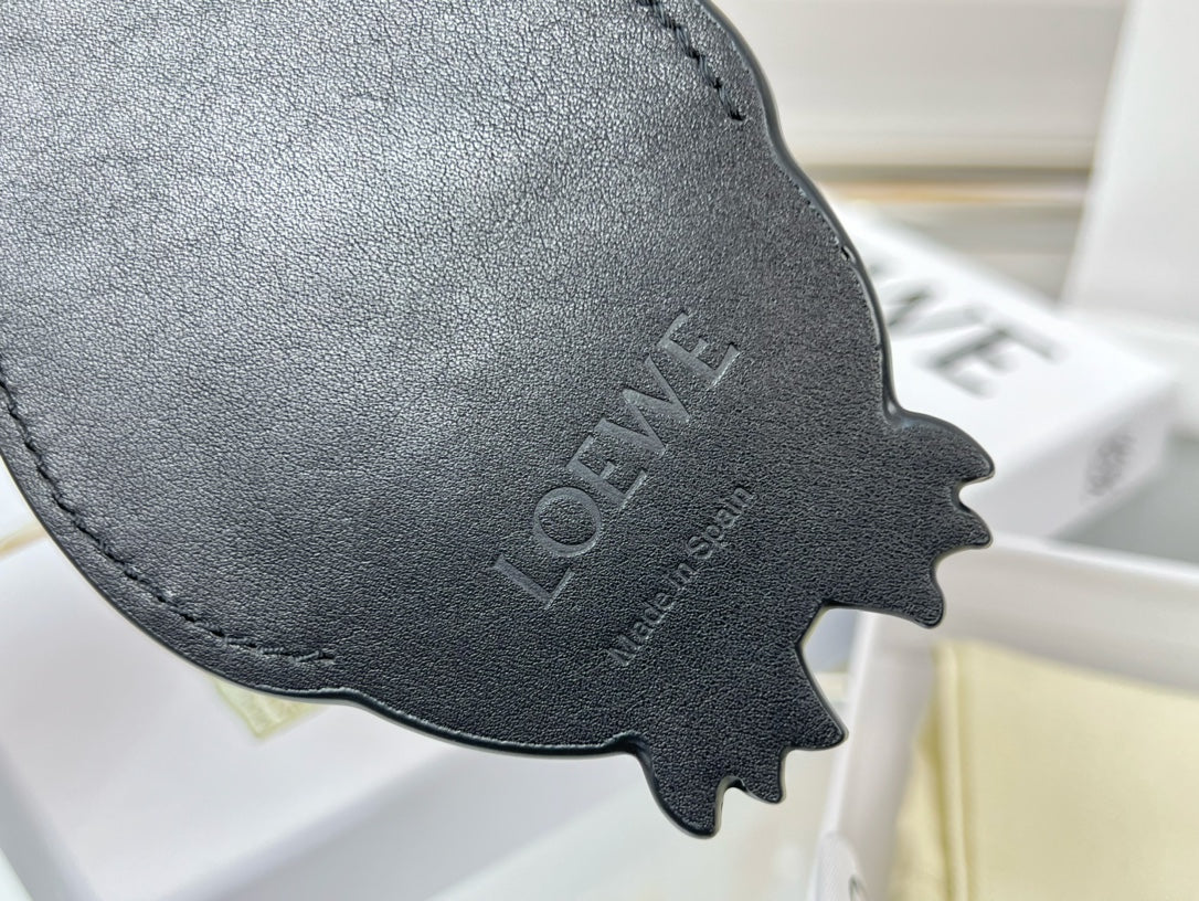 Loewe Grey Owl Charm Leather