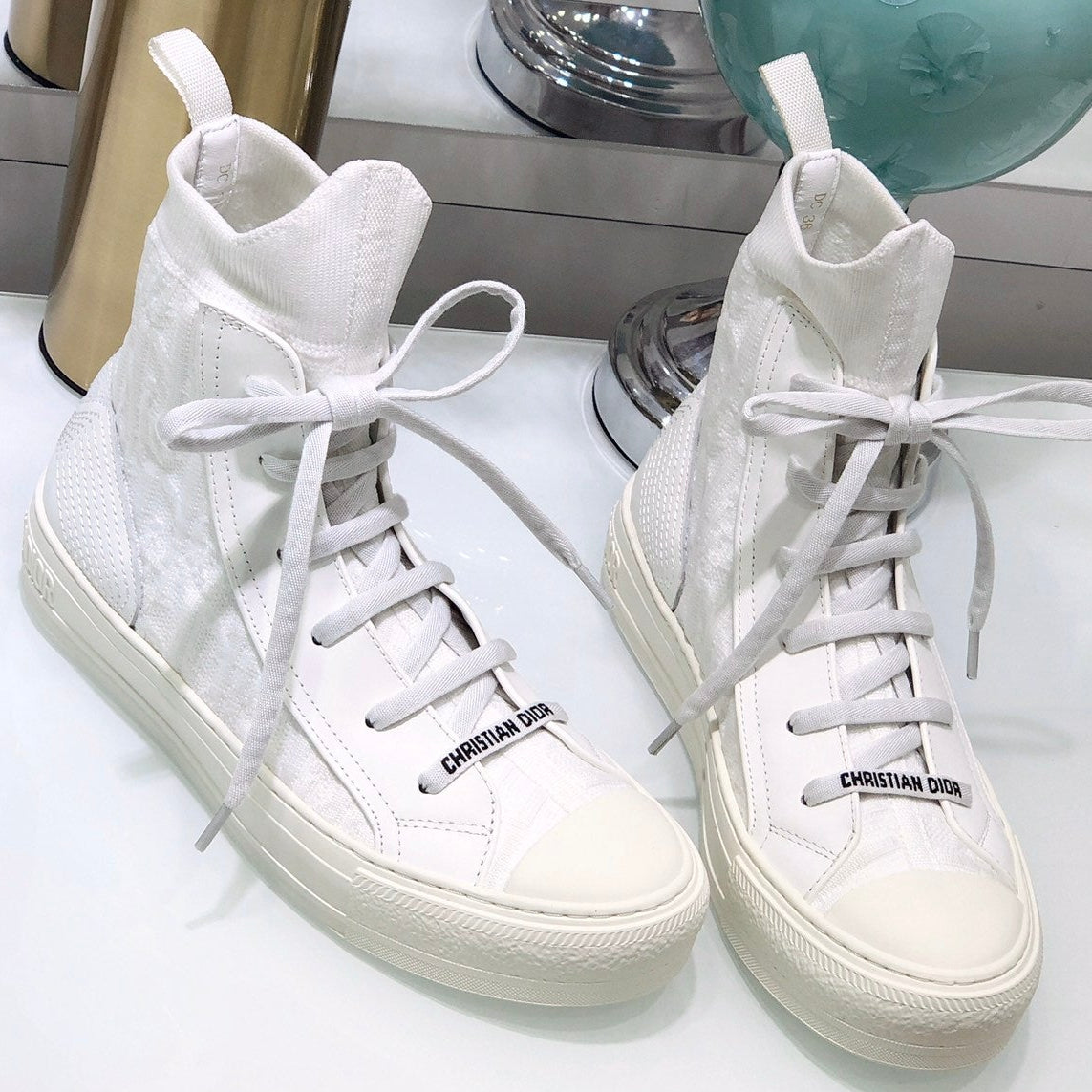 Dior 2026 Knitted High-Top Sneakers Fabric 966665