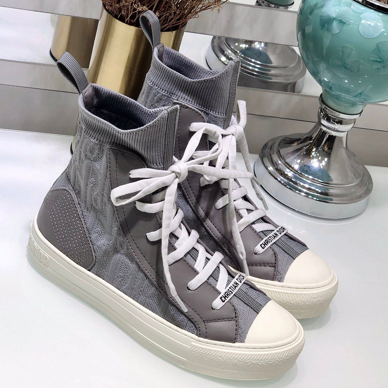 Dior 2026 Knitted High-Top Sneakers Fabric 966665