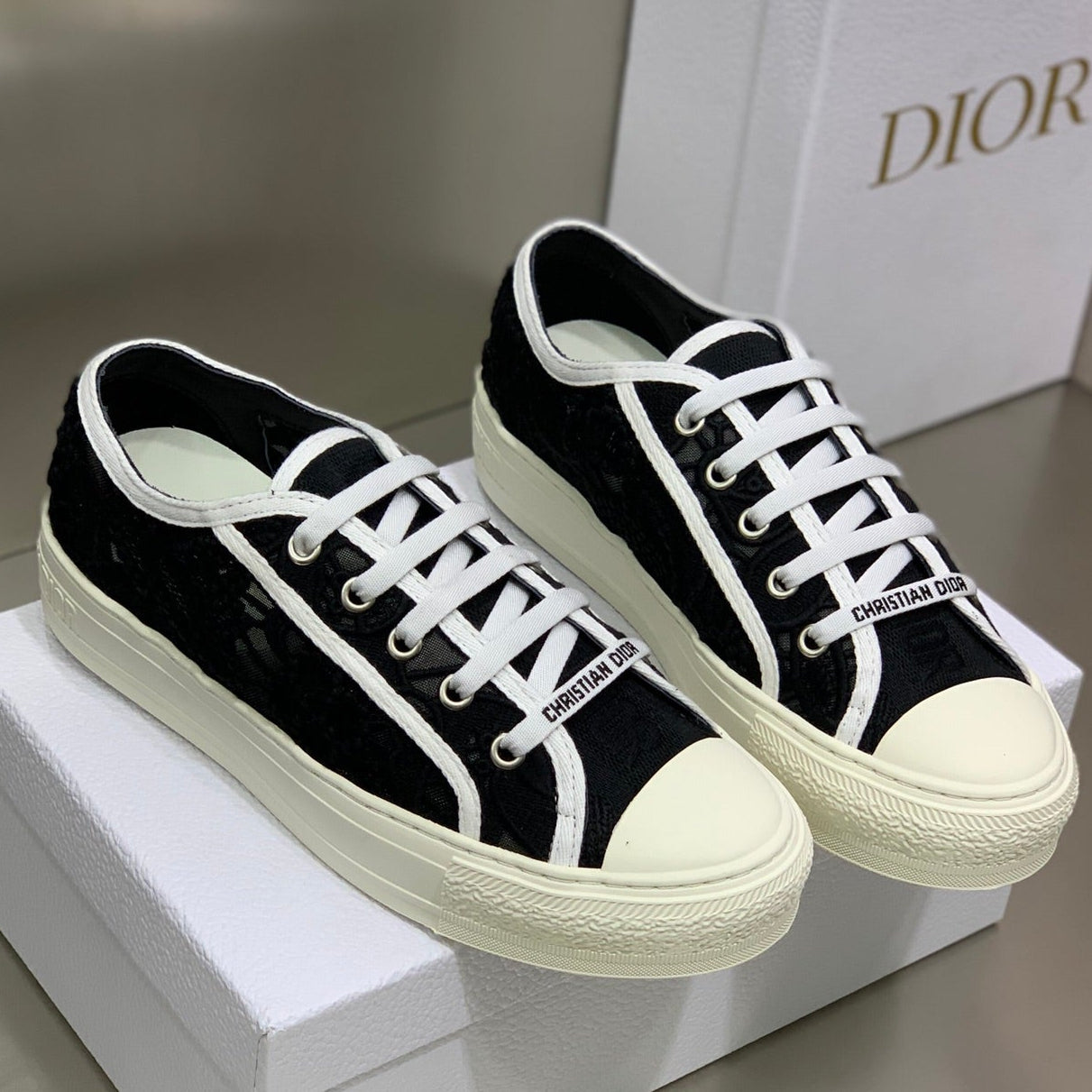Dior 2026 Walk'n'Dior Sneakers Canvas Lace 966616