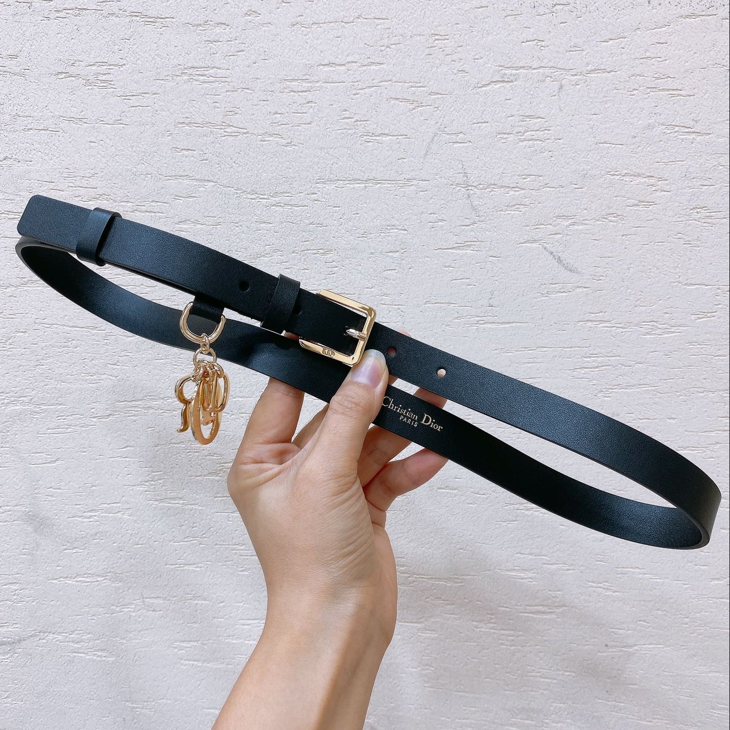 Dior 2026 CD Logo Charm Belt 25mm Cowhide 178776
