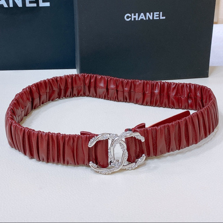 Chanel 2026 Rhinestone Twist Buckle Belt 30mm 208804