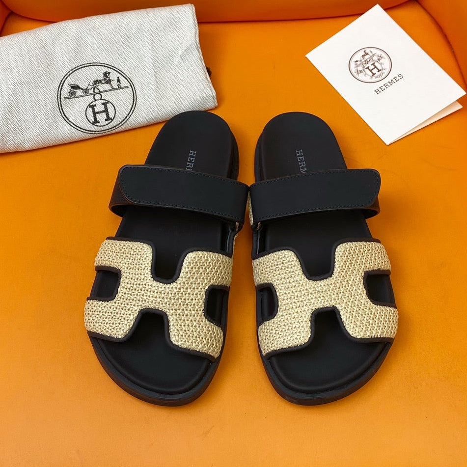 Hermes 2026 Chypre Sandal Canvas Leather 782240