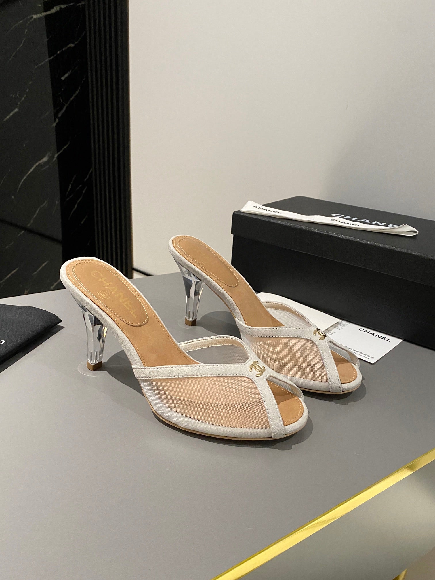 Chanel 2026 Mule Sandal 70mm Suede Leather 671441