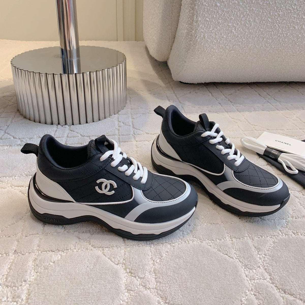 Chanel 2026 Quilted Platform Sneakers Leather 183733