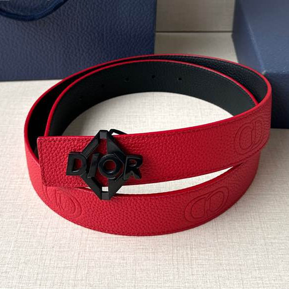 Dior 2026 CD Logo Buckle Belt 35mm Cowhide