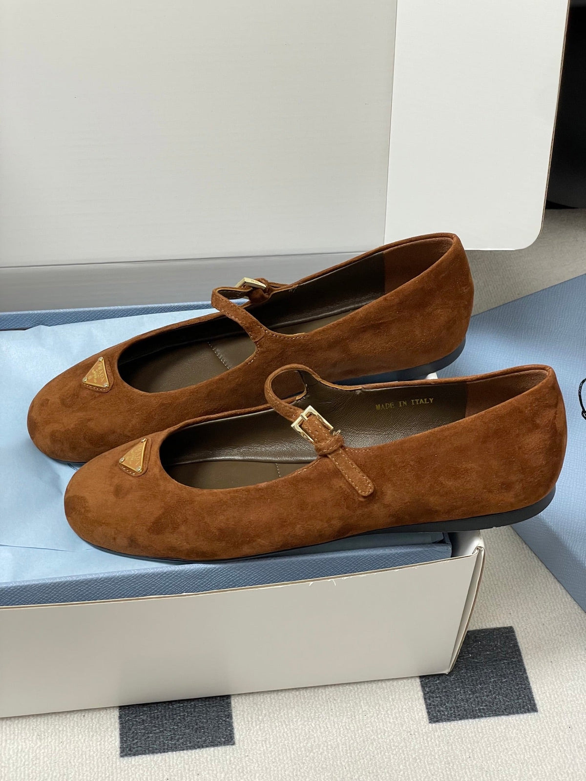 Prada 2026 Ballet Flat Suede Sheepskin 715617