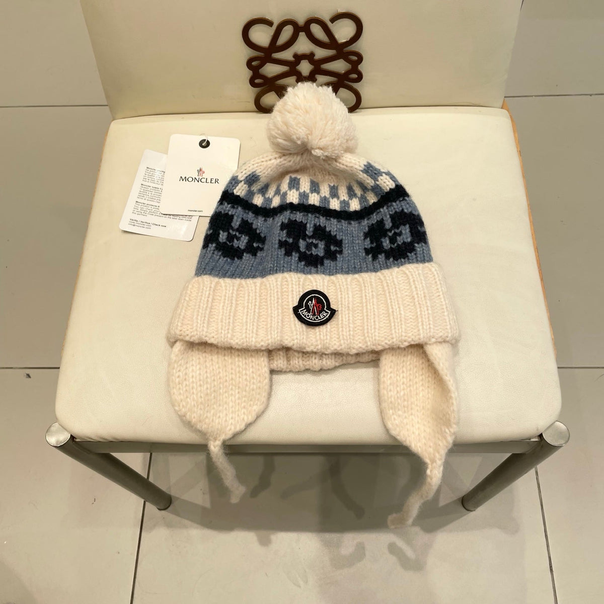 Moncler Knitted Chullo Beanie Hat 497700