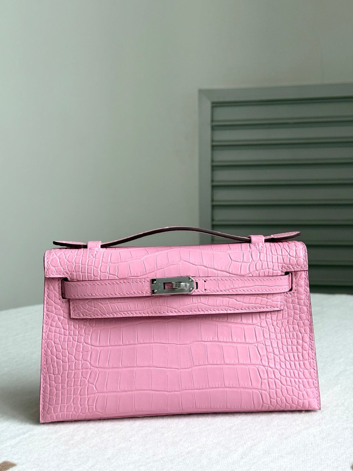 High-end Hermes 2026 Kelly Pochette Bag 22cm Crocodile Leather