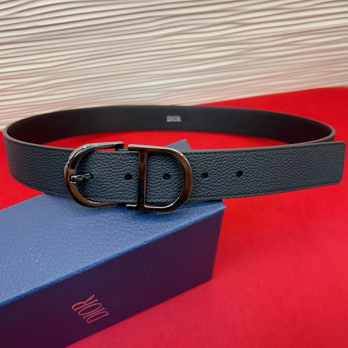 Dior 2026 CD Buckle Belt 35mm Calfskin